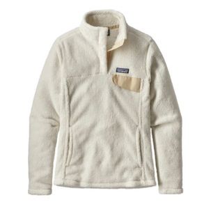Women's what and cream Patagonia pullover